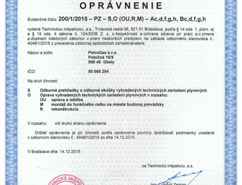 Odborné prehliadky a odborné skúšky vyhradených technických zariadení plynových
